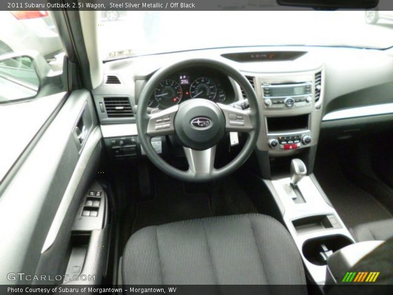 Steel Silver Metallic / Off Black 2011 Subaru Outback 2.5i Wagon