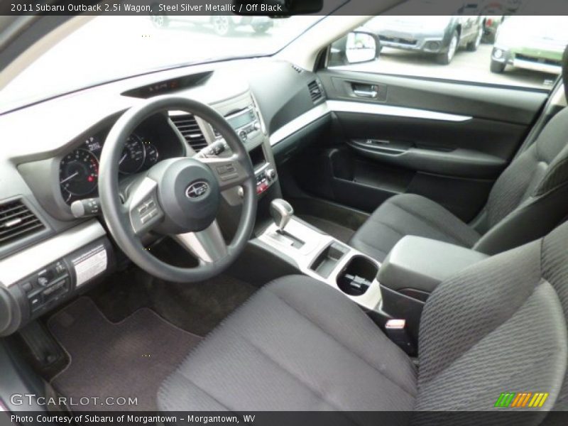 Steel Silver Metallic / Off Black 2011 Subaru Outback 2.5i Wagon