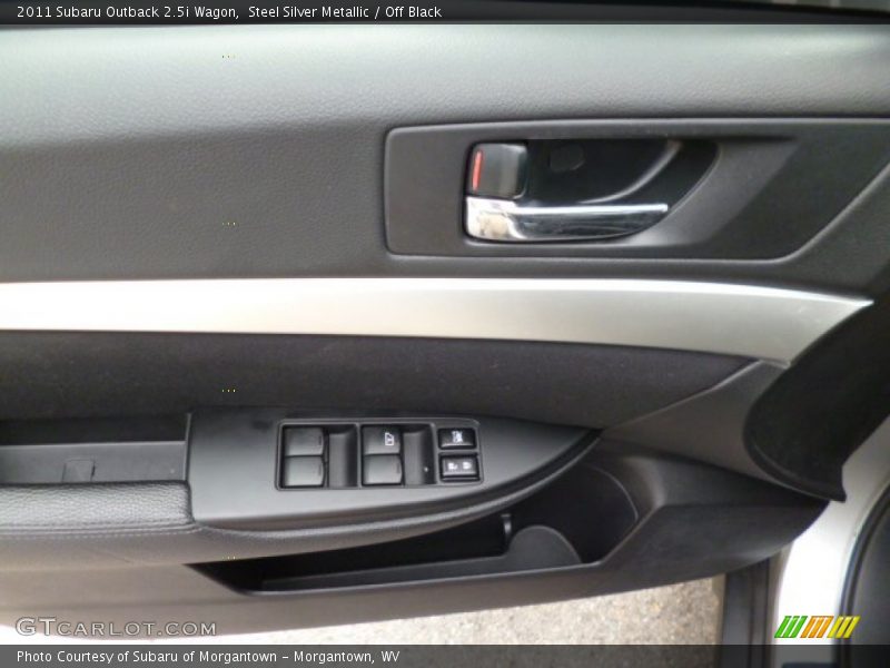 Steel Silver Metallic / Off Black 2011 Subaru Outback 2.5i Wagon