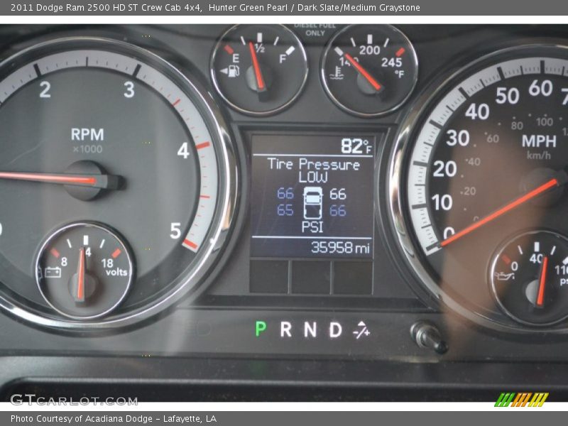Hunter Green Pearl / Dark Slate/Medium Graystone 2011 Dodge Ram 2500 HD ST Crew Cab 4x4