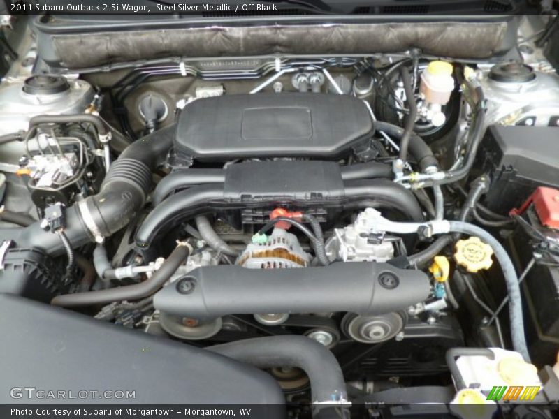 Steel Silver Metallic / Off Black 2011 Subaru Outback 2.5i Wagon