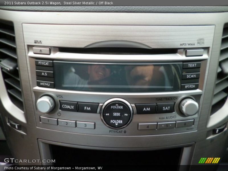 Steel Silver Metallic / Off Black 2011 Subaru Outback 2.5i Wagon