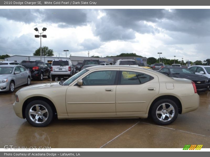 White Gold Pearl / Dark Slate Gray 2010 Dodge Charger SE