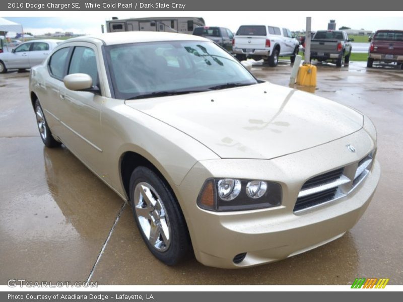 White Gold Pearl / Dark Slate Gray 2010 Dodge Charger SE