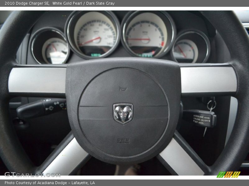 White Gold Pearl / Dark Slate Gray 2010 Dodge Charger SE