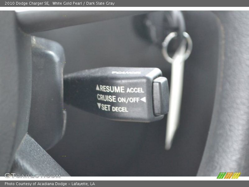 White Gold Pearl / Dark Slate Gray 2010 Dodge Charger SE