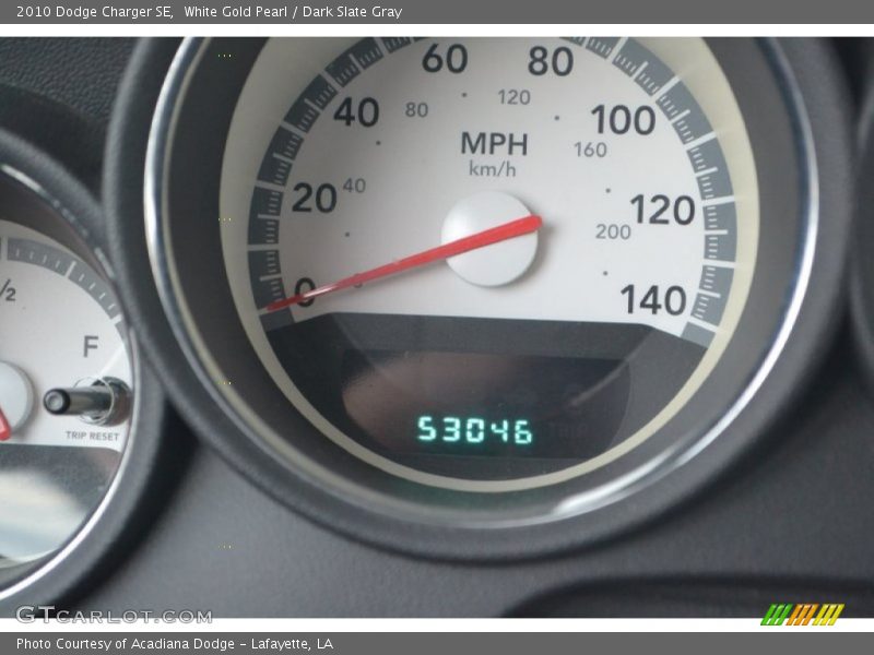 White Gold Pearl / Dark Slate Gray 2010 Dodge Charger SE