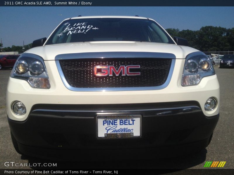 Summit White / Ebony 2011 GMC Acadia SLE AWD