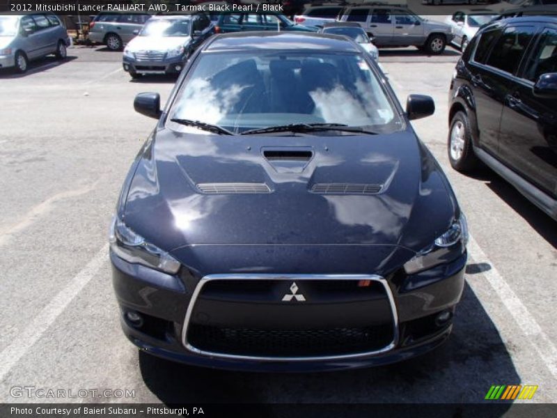 Tarmac Black Pearl / Black 2012 Mitsubishi Lancer RALLIART AWD