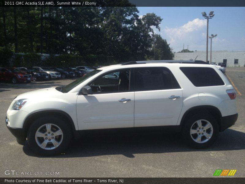 Summit White / Ebony 2011 GMC Acadia SLE AWD
