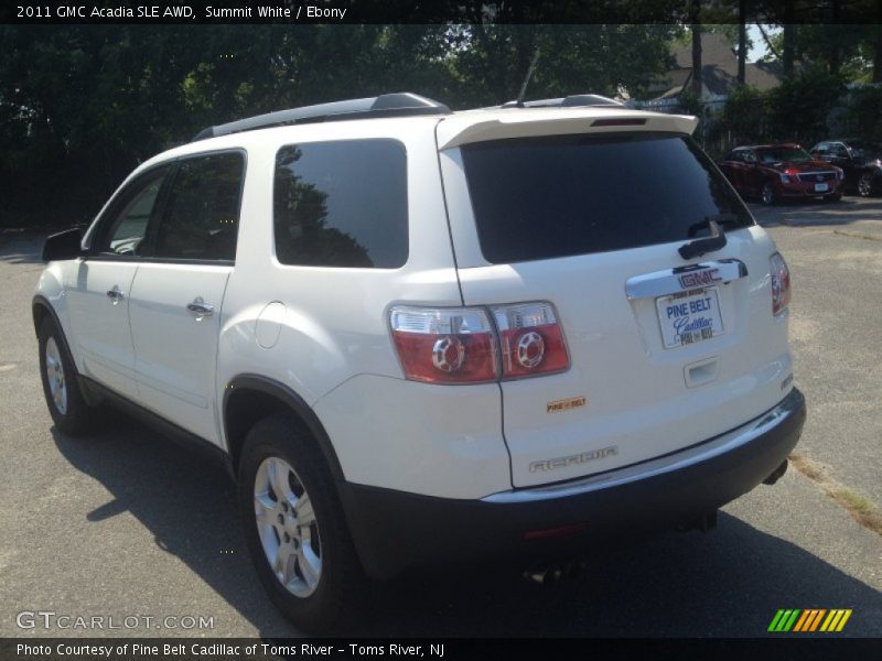Summit White / Ebony 2011 GMC Acadia SLE AWD
