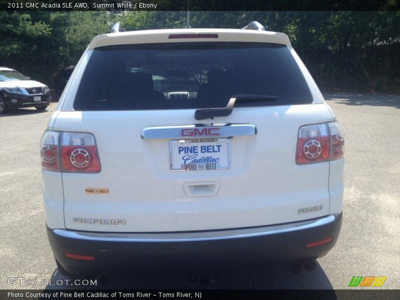 Summit White / Ebony 2011 GMC Acadia SLE AWD
