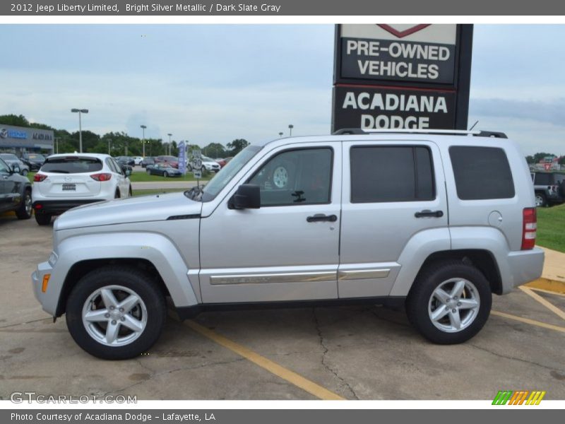 Bright Silver Metallic / Dark Slate Gray 2012 Jeep Liberty Limited