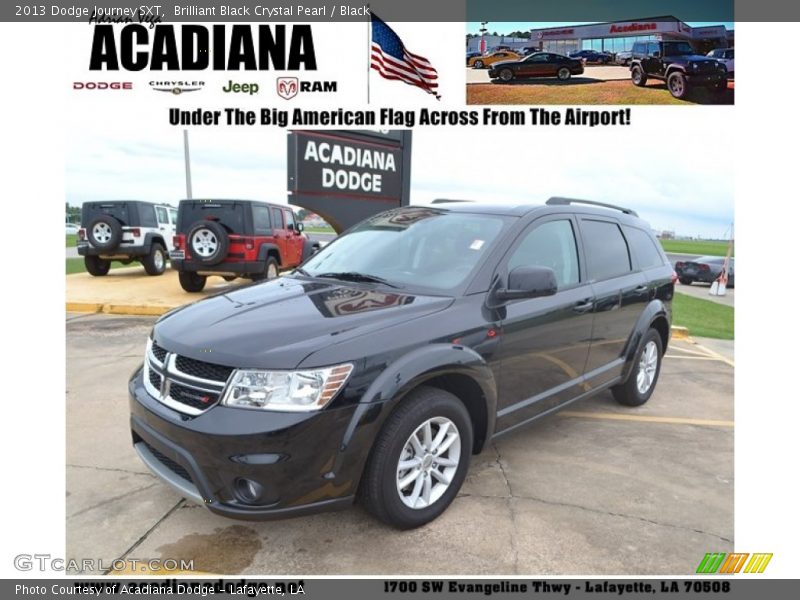 Brilliant Black Crystal Pearl / Black 2013 Dodge Journey SXT