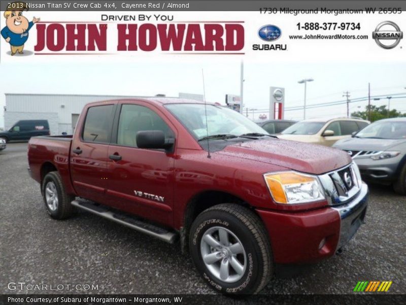 Cayenne Red / Almond 2013 Nissan Titan SV Crew Cab 4x4