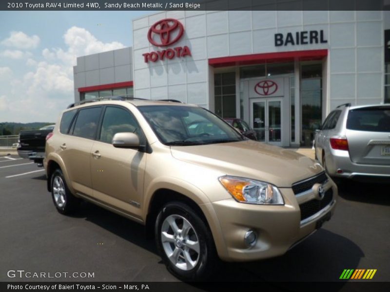 Sandy Beach Metallic / Sand Beige 2010 Toyota RAV4 Limited 4WD