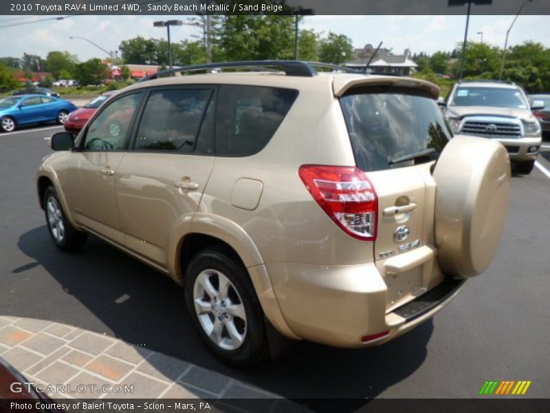 Sandy Beach Metallic / Sand Beige 2010 Toyota RAV4 Limited 4WD