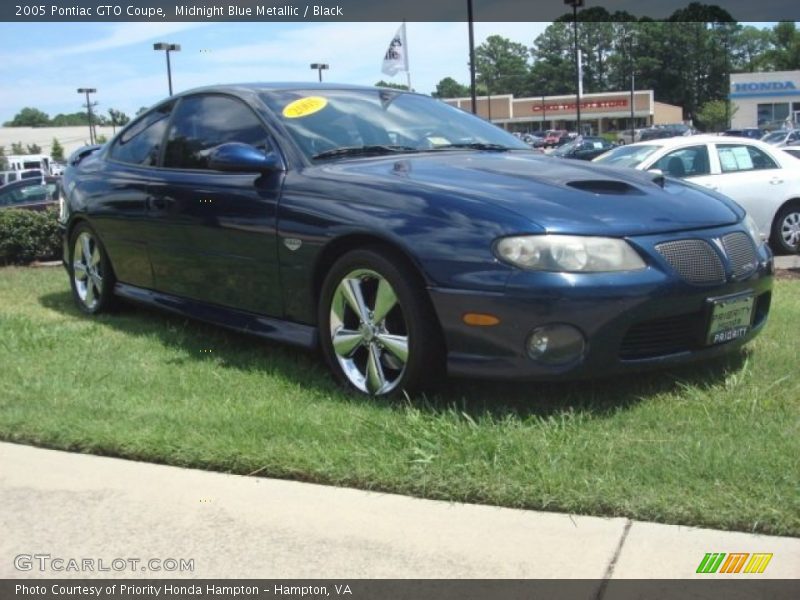 Midnight Blue Metallic / Black 2005 Pontiac GTO Coupe