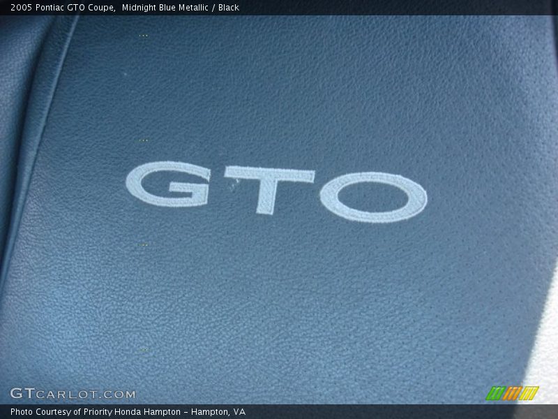 Midnight Blue Metallic / Black 2005 Pontiac GTO Coupe