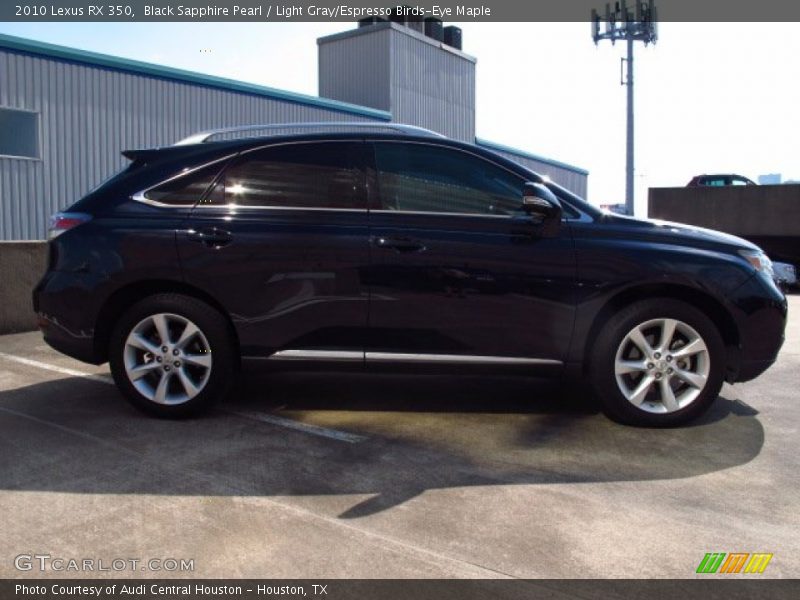 Black Sapphire Pearl / Light Gray/Espresso Birds-Eye Maple 2010 Lexus RX 350
