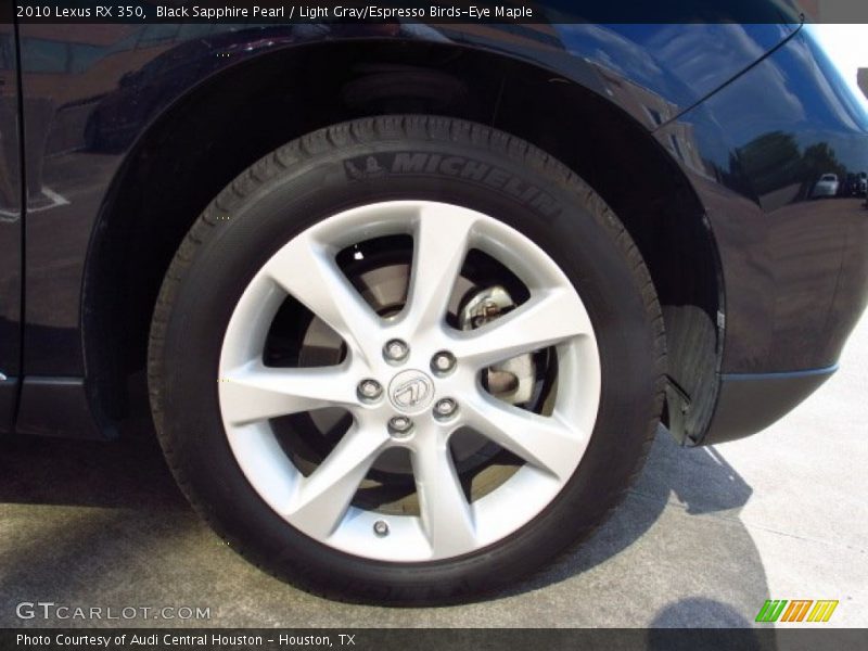 Black Sapphire Pearl / Light Gray/Espresso Birds-Eye Maple 2010 Lexus RX 350