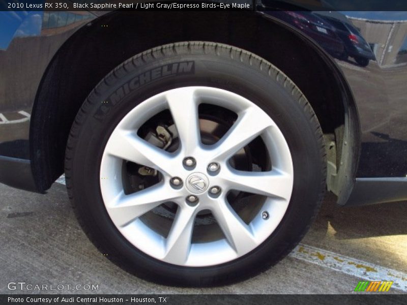Black Sapphire Pearl / Light Gray/Espresso Birds-Eye Maple 2010 Lexus RX 350