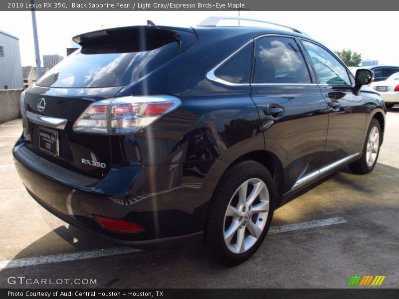 Black Sapphire Pearl / Light Gray/Espresso Birds-Eye Maple 2010 Lexus RX 350