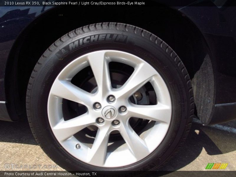 Black Sapphire Pearl / Light Gray/Espresso Birds-Eye Maple 2010 Lexus RX 350