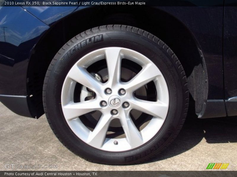 Black Sapphire Pearl / Light Gray/Espresso Birds-Eye Maple 2010 Lexus RX 350