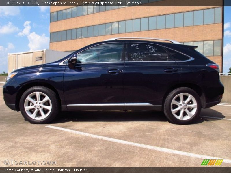 Black Sapphire Pearl / Light Gray/Espresso Birds-Eye Maple 2010 Lexus RX 350