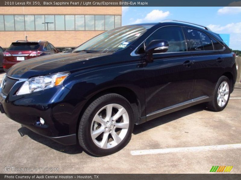 Black Sapphire Pearl / Light Gray/Espresso Birds-Eye Maple 2010 Lexus RX 350