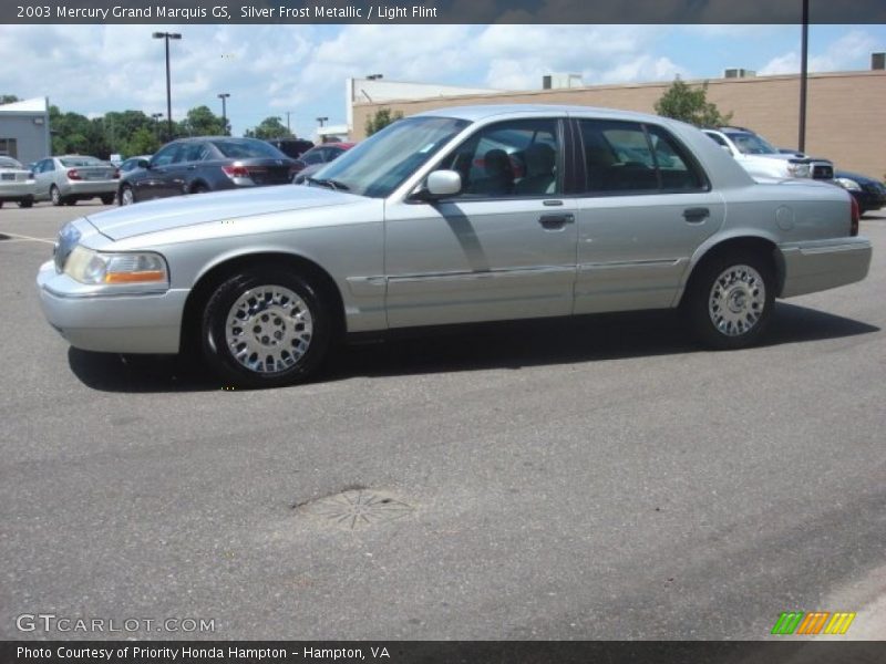 Silver Frost Metallic / Light Flint 2003 Mercury Grand Marquis GS