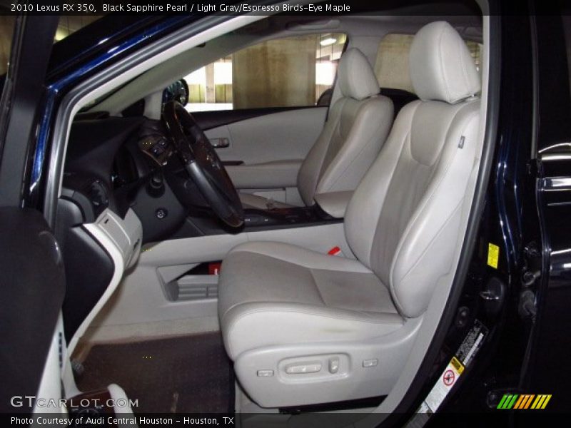 Black Sapphire Pearl / Light Gray/Espresso Birds-Eye Maple 2010 Lexus RX 350