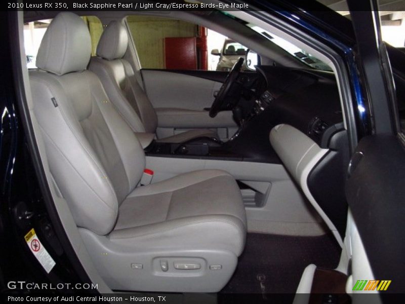 Black Sapphire Pearl / Light Gray/Espresso Birds-Eye Maple 2010 Lexus RX 350