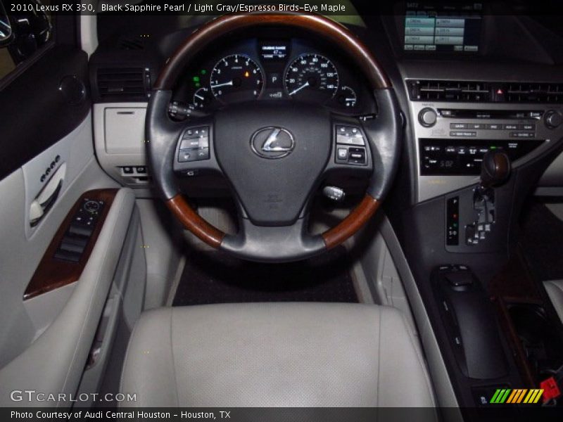 Black Sapphire Pearl / Light Gray/Espresso Birds-Eye Maple 2010 Lexus RX 350