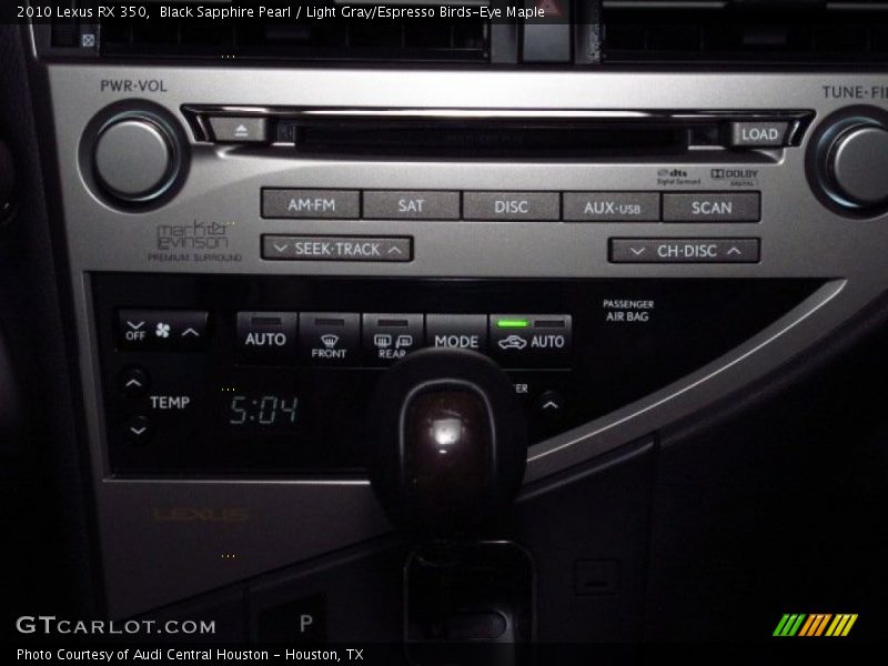 Black Sapphire Pearl / Light Gray/Espresso Birds-Eye Maple 2010 Lexus RX 350