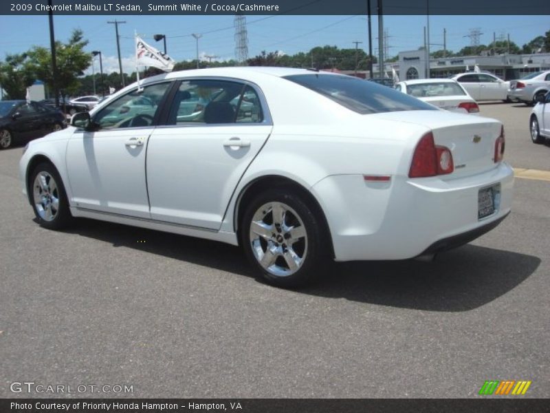 Summit White / Cocoa/Cashmere 2009 Chevrolet Malibu LT Sedan