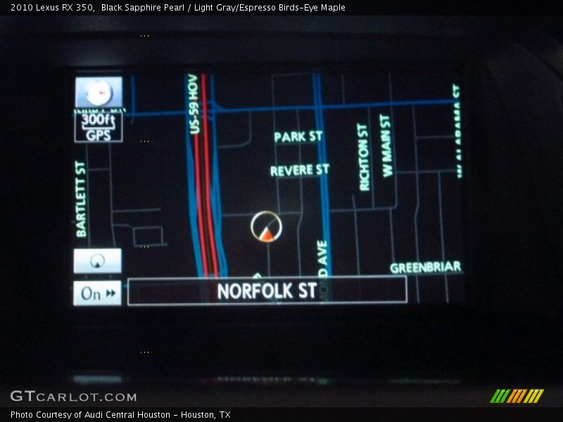 Black Sapphire Pearl / Light Gray/Espresso Birds-Eye Maple 2010 Lexus RX 350