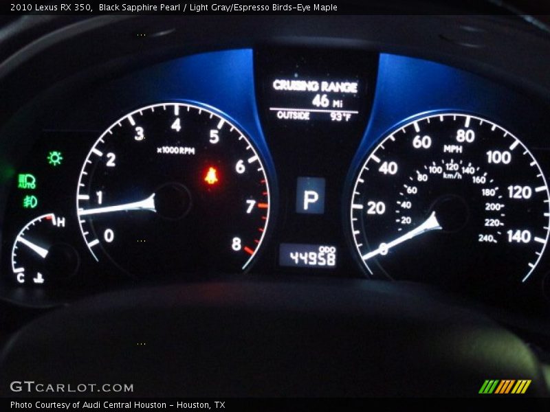 Black Sapphire Pearl / Light Gray/Espresso Birds-Eye Maple 2010 Lexus RX 350