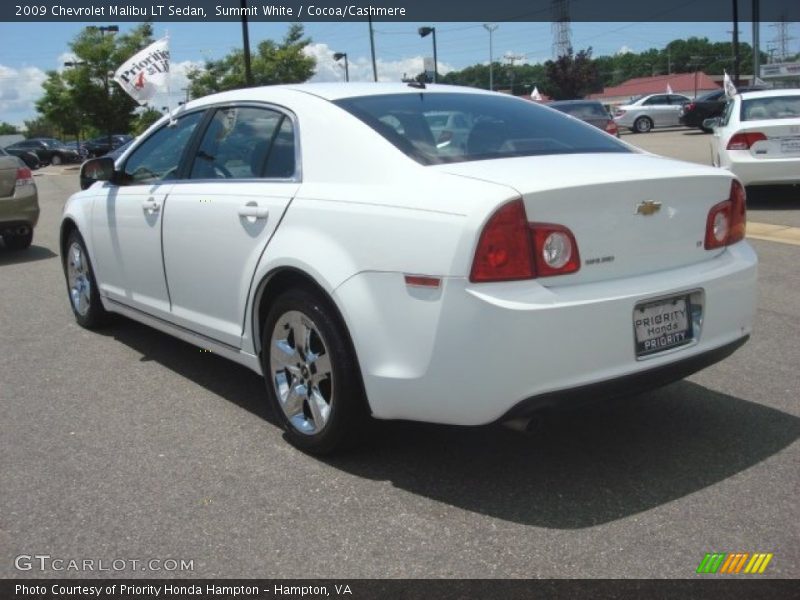 Summit White / Cocoa/Cashmere 2009 Chevrolet Malibu LT Sedan