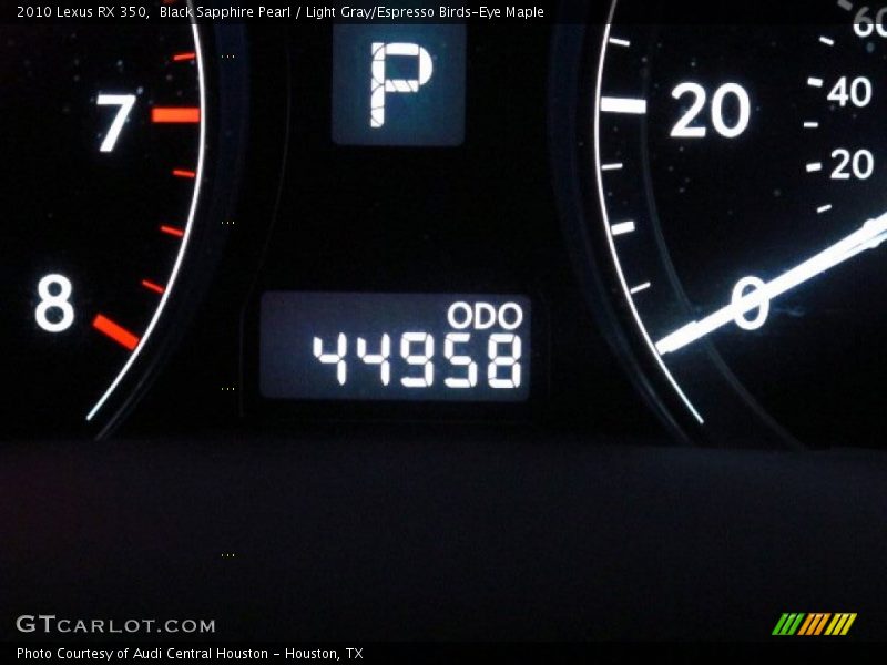 Black Sapphire Pearl / Light Gray/Espresso Birds-Eye Maple 2010 Lexus RX 350