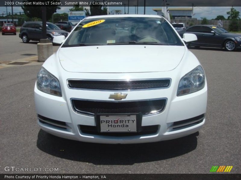 Summit White / Cocoa/Cashmere 2009 Chevrolet Malibu LT Sedan