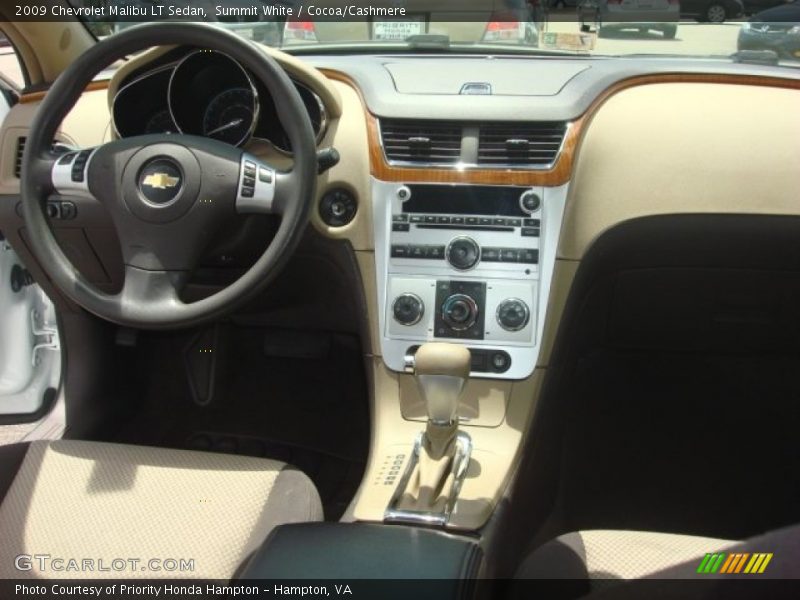 Summit White / Cocoa/Cashmere 2009 Chevrolet Malibu LT Sedan