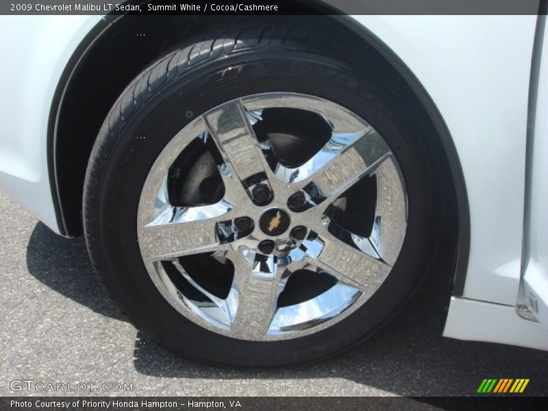 Summit White / Cocoa/Cashmere 2009 Chevrolet Malibu LT Sedan