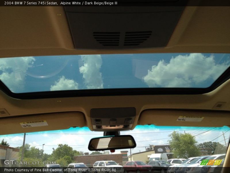 Alpine White / Dark Beige/Beige III 2004 BMW 7 Series 745i Sedan