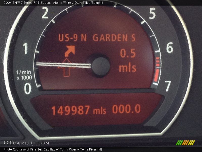 Alpine White / Dark Beige/Beige III 2004 BMW 7 Series 745i Sedan