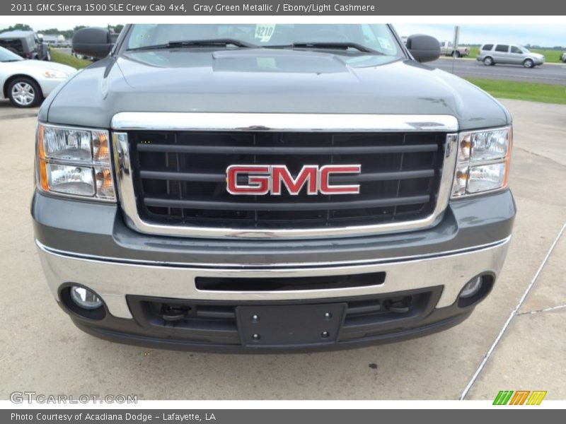 Gray Green Metallic / Ebony/Light Cashmere 2011 GMC Sierra 1500 SLE Crew Cab 4x4