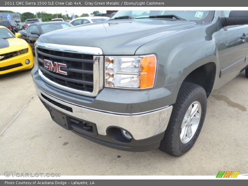 Gray Green Metallic / Ebony/Light Cashmere 2011 GMC Sierra 1500 SLE Crew Cab 4x4
