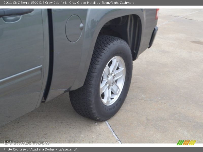 Gray Green Metallic / Ebony/Light Cashmere 2011 GMC Sierra 1500 SLE Crew Cab 4x4