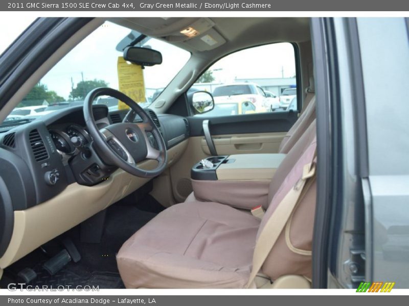 Gray Green Metallic / Ebony/Light Cashmere 2011 GMC Sierra 1500 SLE Crew Cab 4x4